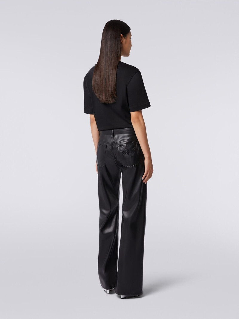 Eco-leather five-pocket trousers 4