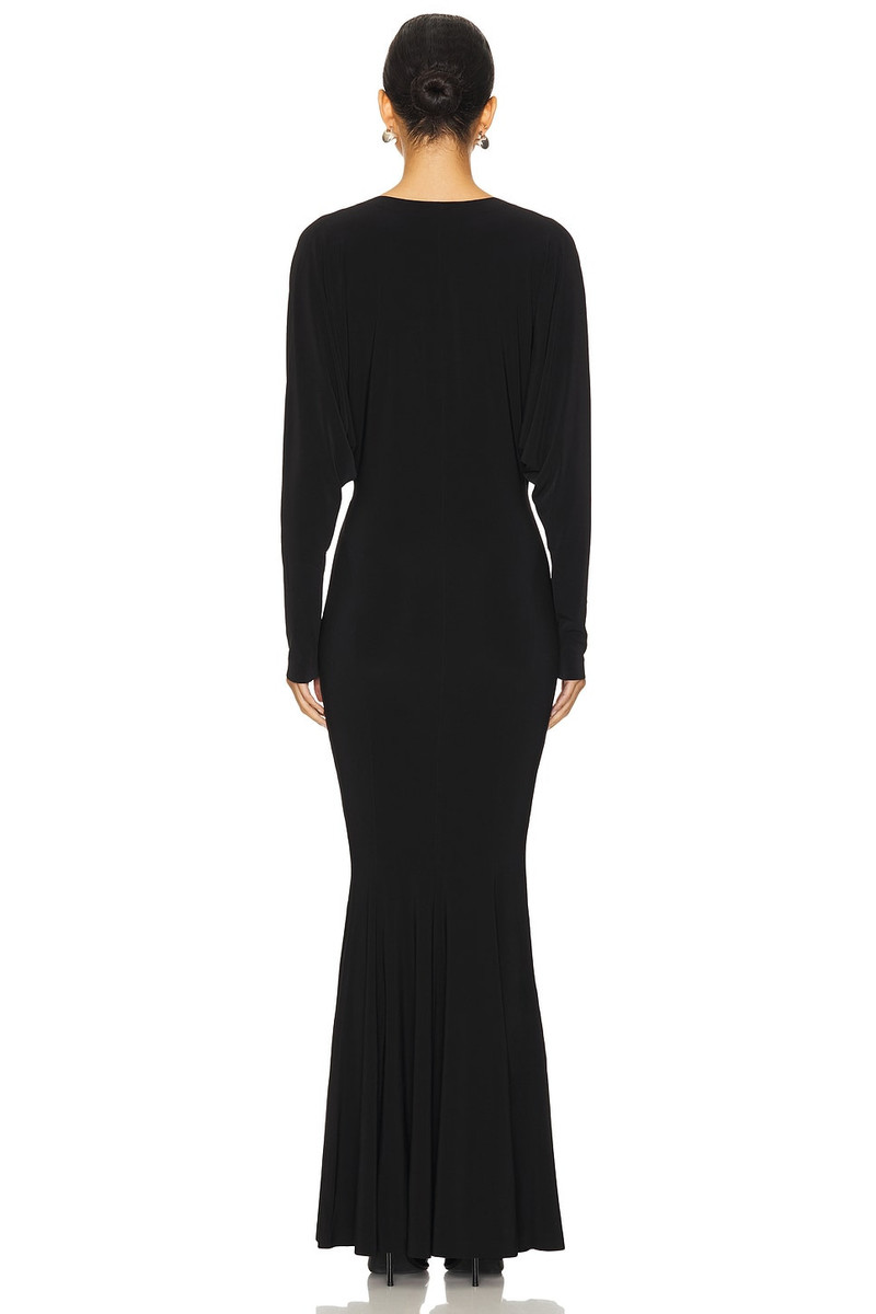 NORMA KAMALI Dolman V Neck Fishtail Gown outlook