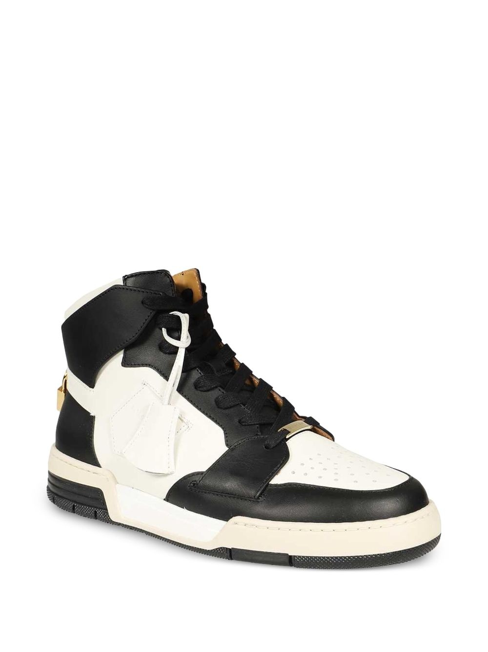 panelled high-top sneakers - 2