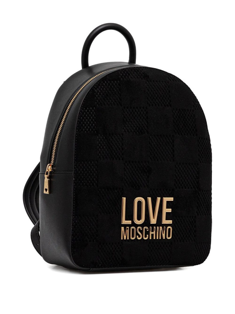 Moschino logo-lettering top-handle backpack outlook