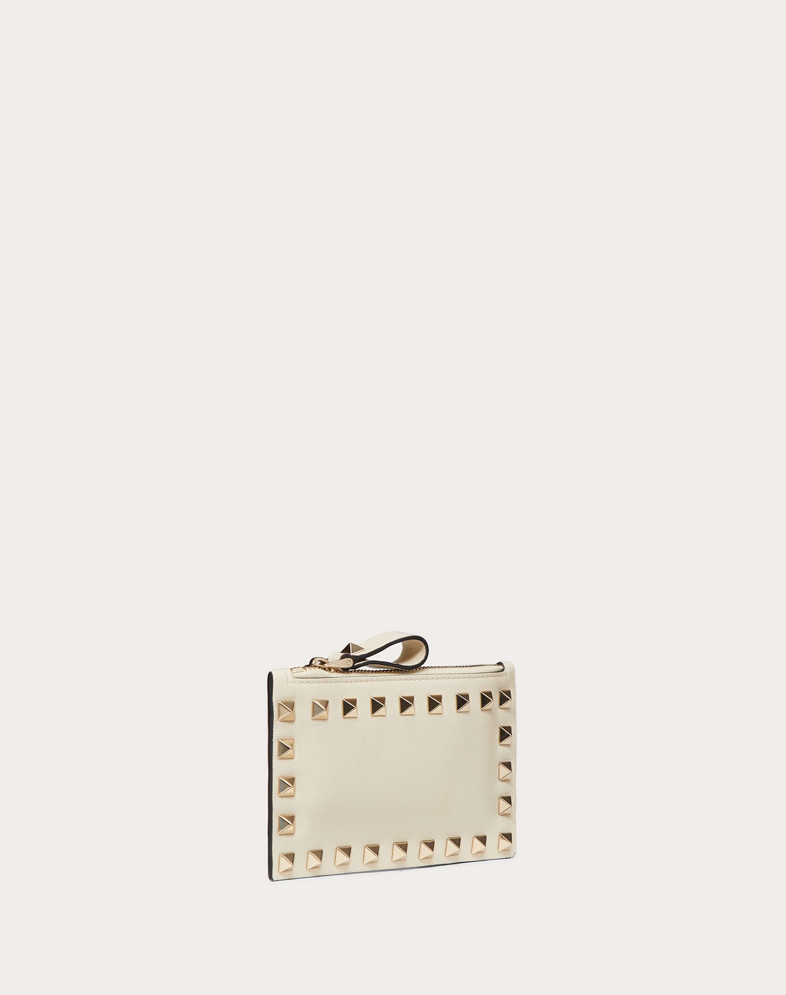 ROCKSTUD CALFSKIN CARDHOLDER WITH ZIPPER - 4