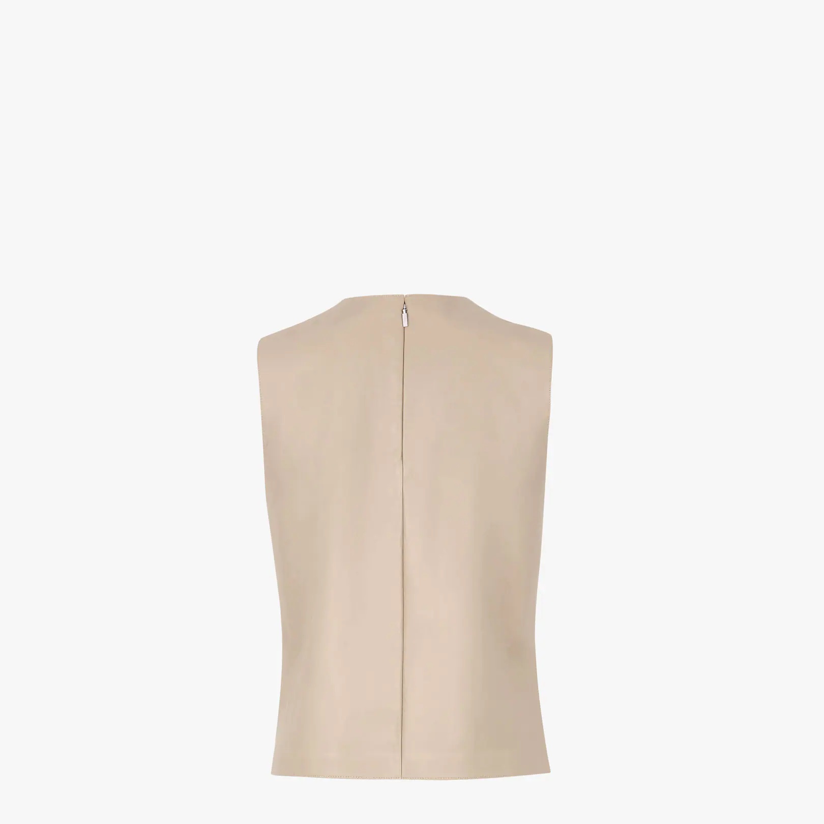 Beige nappa leather top - 2