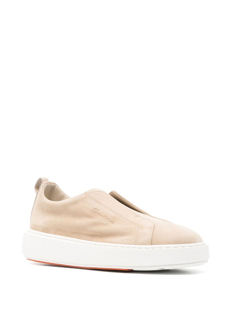 Santoni suede sneakers outlook