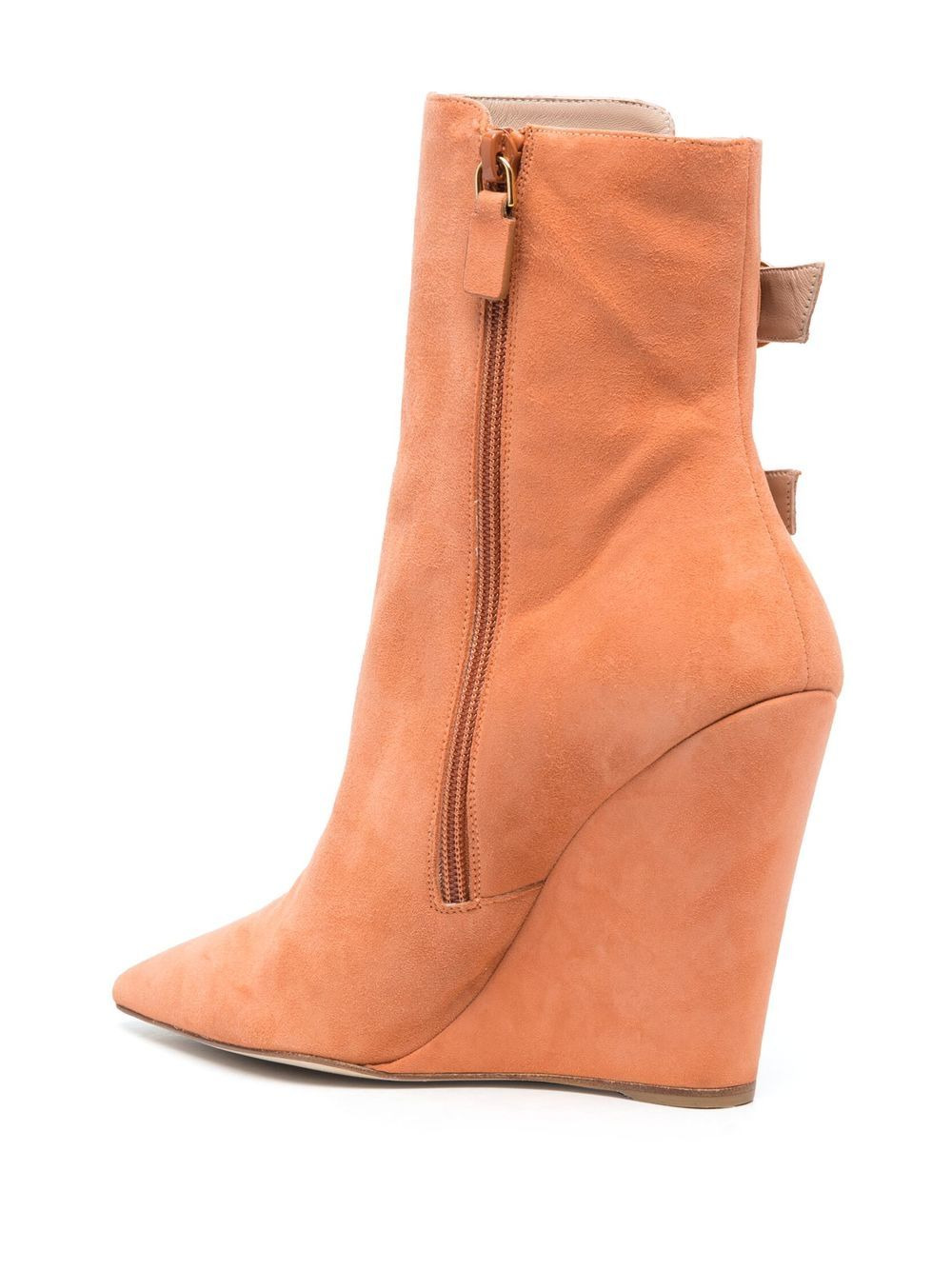 buckle-fastening 110mm suede boots - 3
