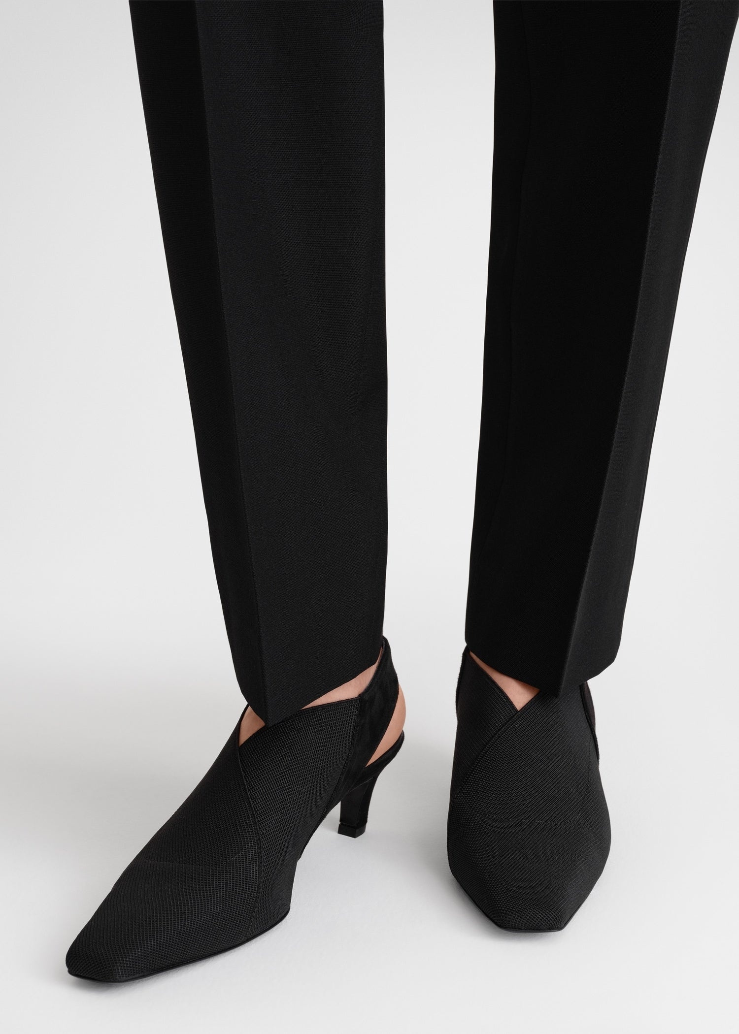 The Mid Heel Elastic Slingback black - 2