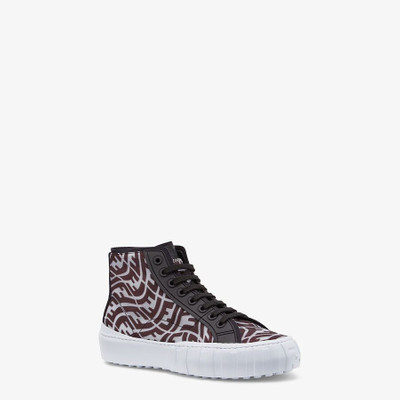 FENDI Transparent tech fabric high-tops outlook