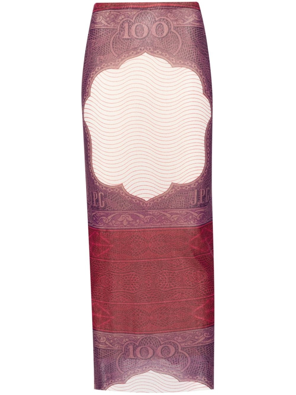 graphic-print pencil skirt - 1