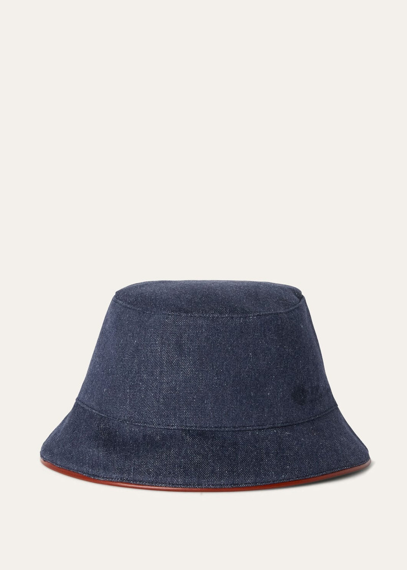 Denim Flower Bucket Hat 1