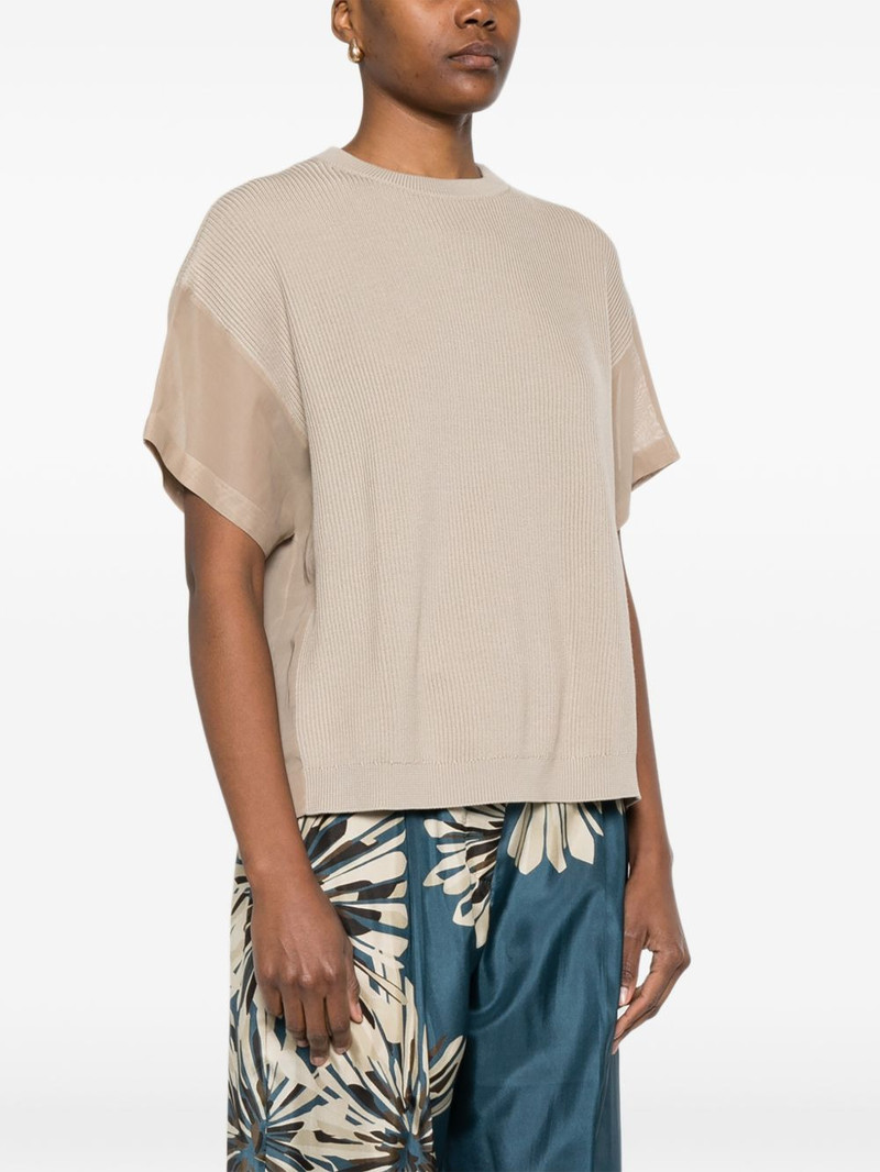 panelled ribbed T-shirt 3
