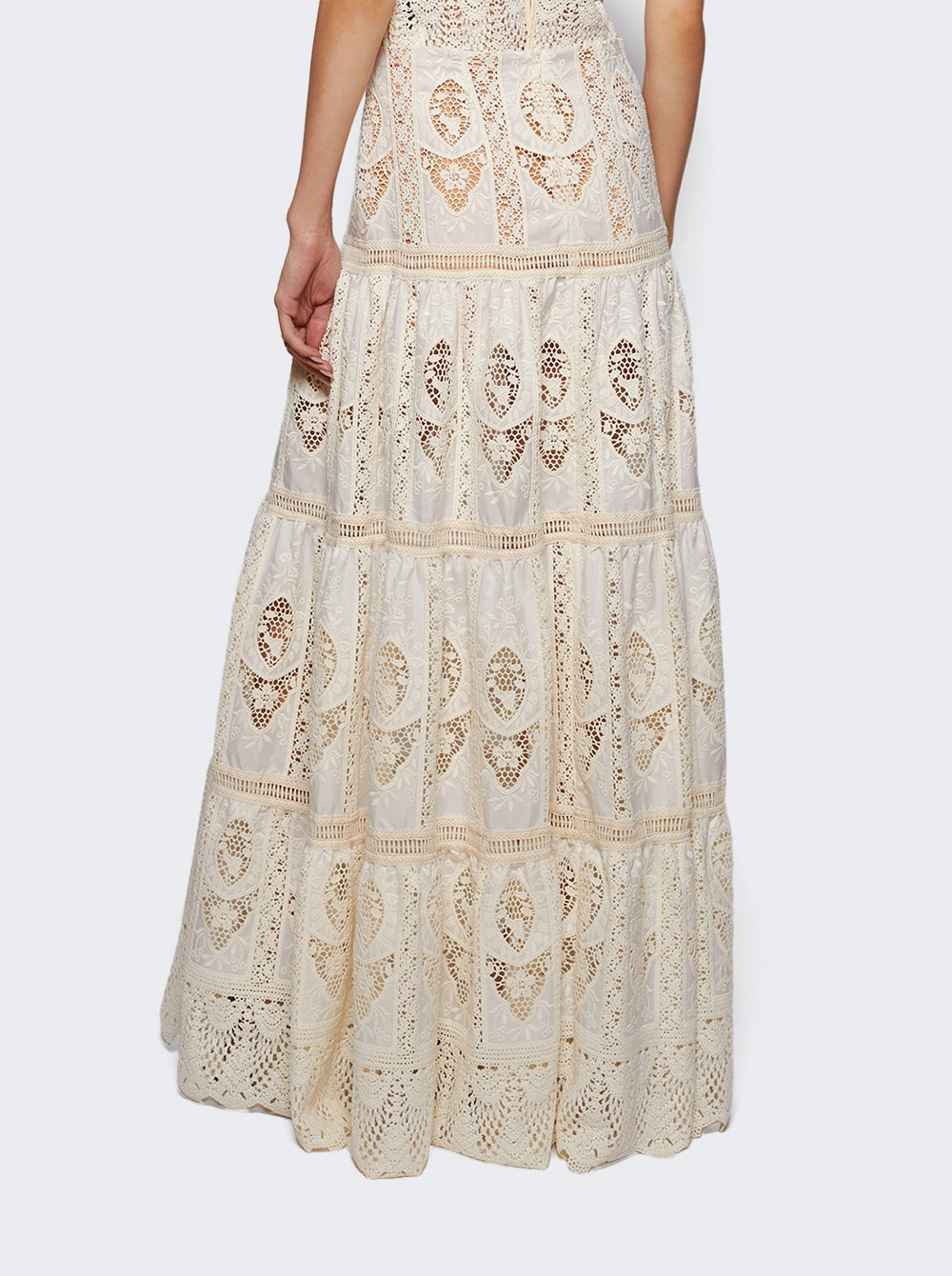Highlighted Fields Maxi Skirt Ecru - 4