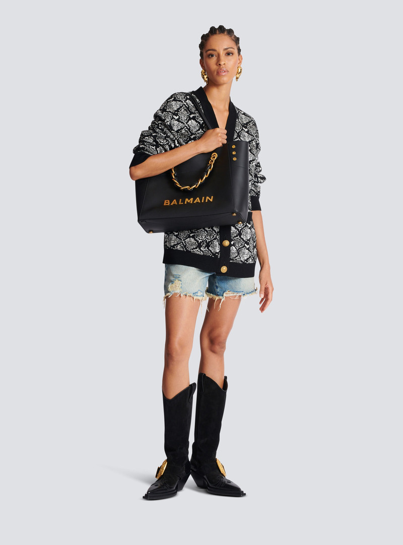 Balmain 1945 Soft leather tote bag outlook