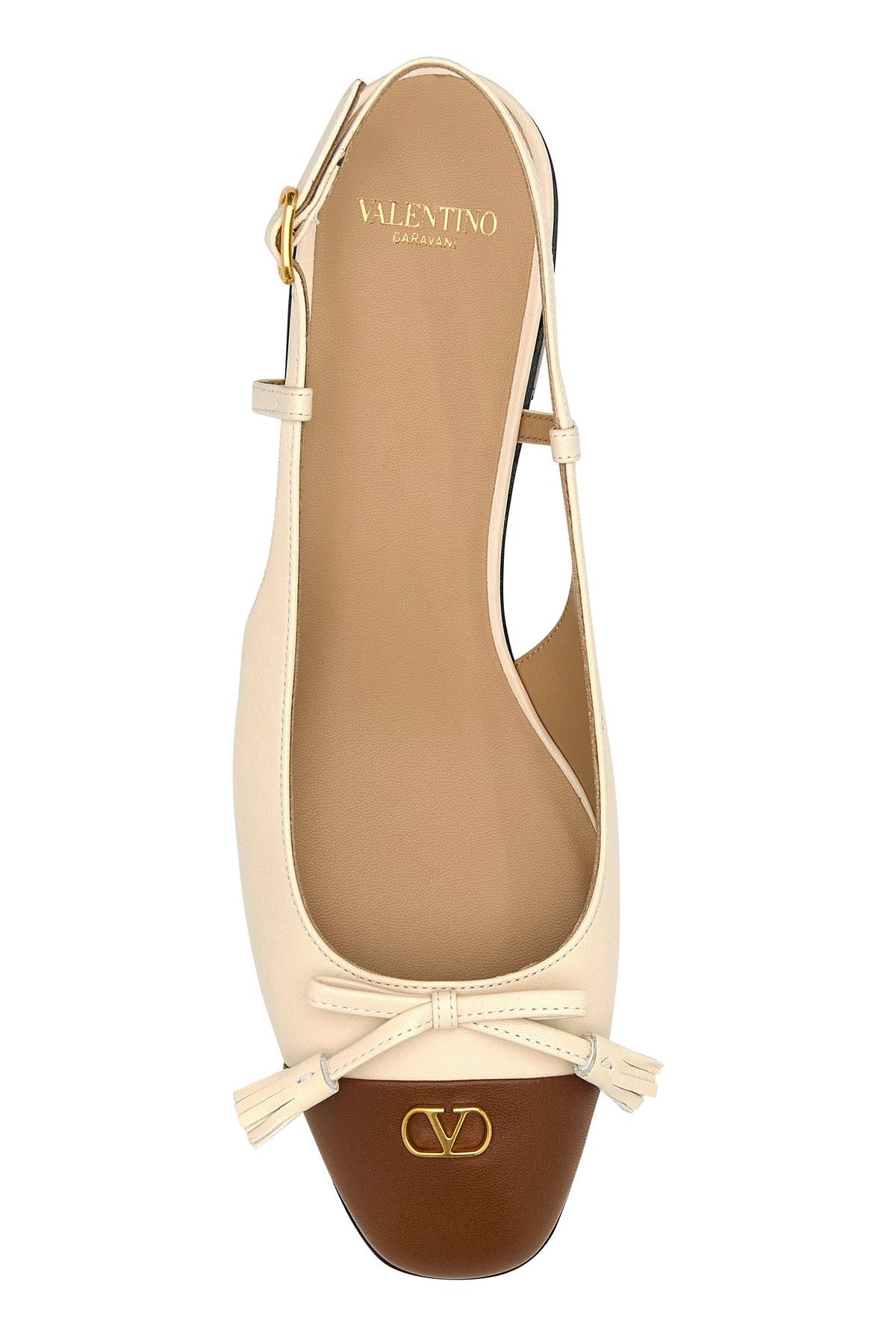 Two-tone leather Valet Du Roe ballerinas - 4