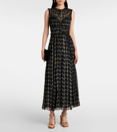 ULLA JOHNSON Kasia silk-blend lamé maxi dress outlook