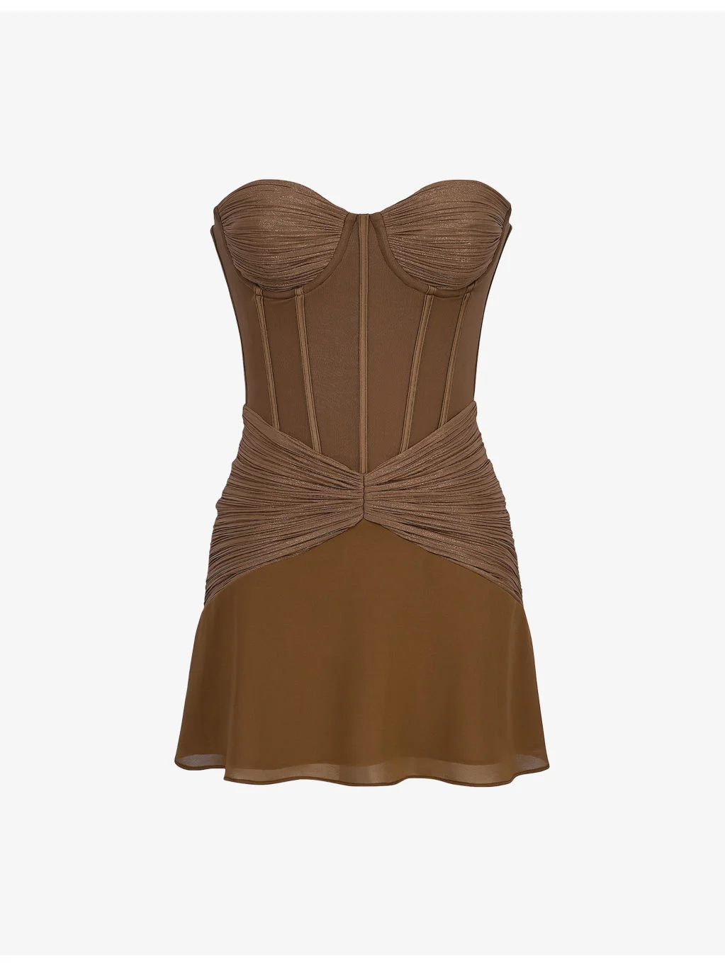 Charlotte Strapless Mesh Mini Dress - 1