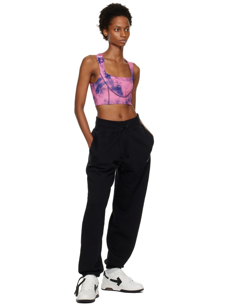 Off-White Pink Tie-Dye Sport Bra outlook