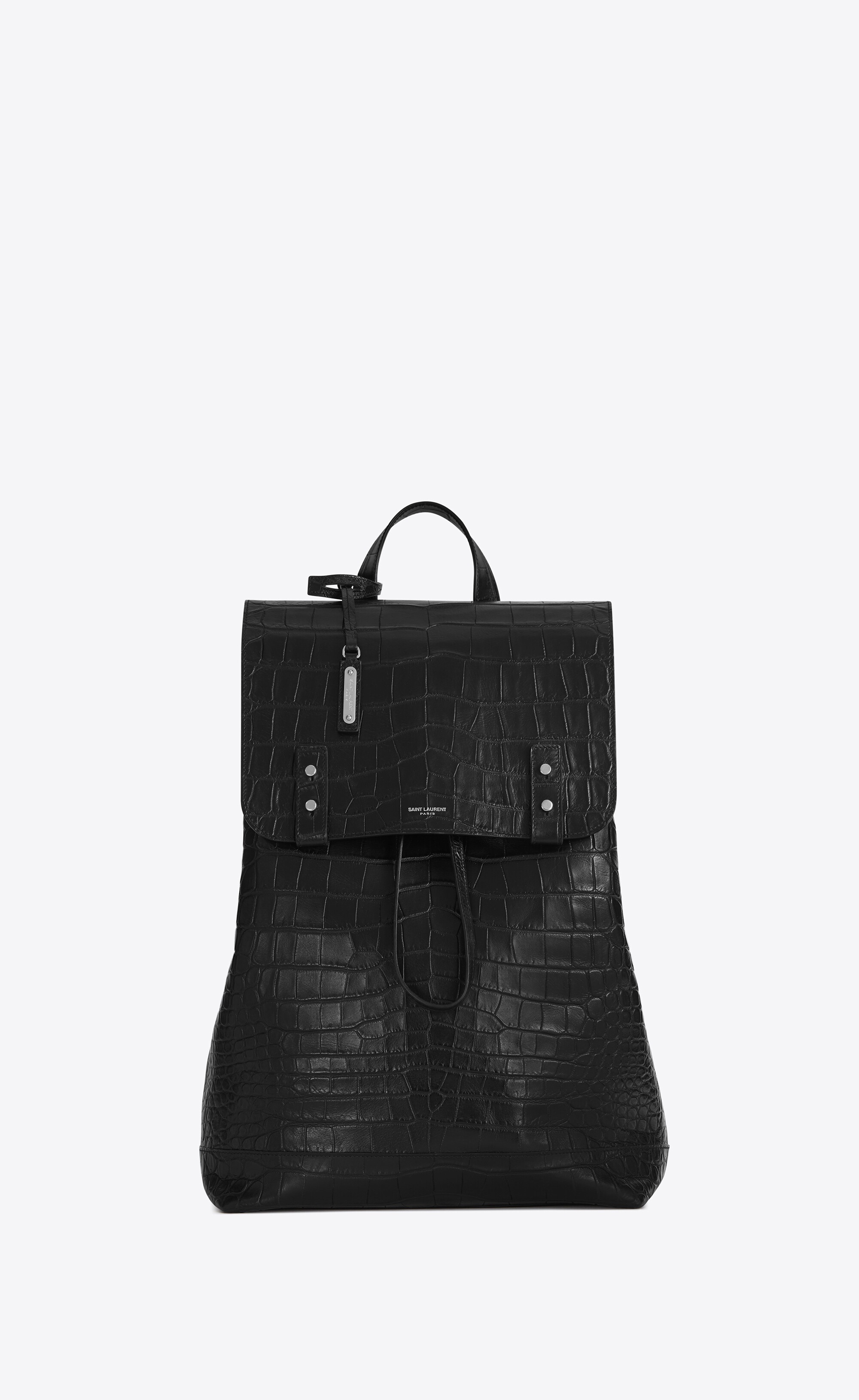 sac de jour backpack in crocodile embossed leather - 1