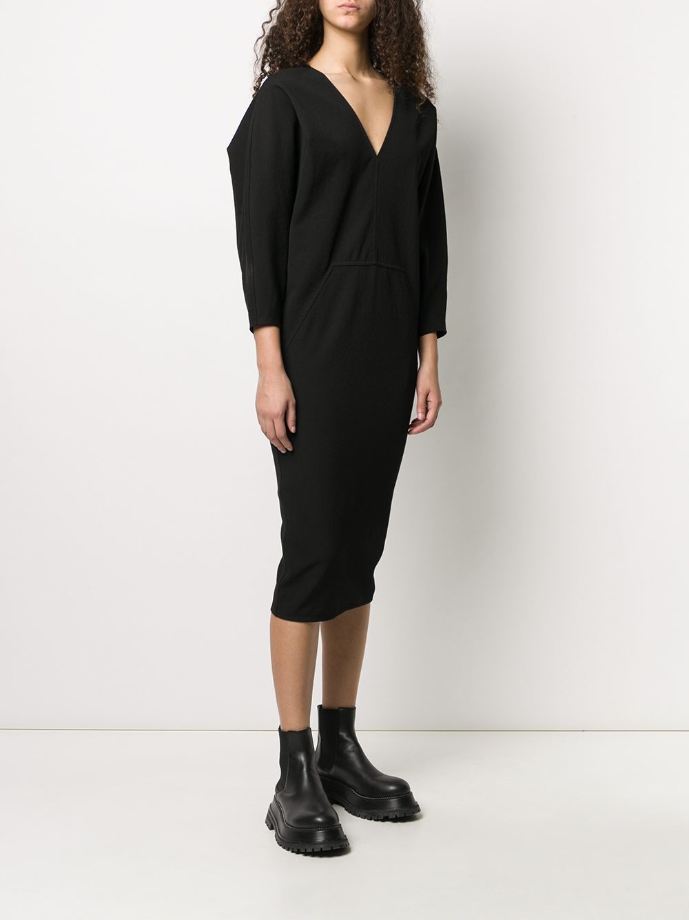 V-neck midi dress - 3