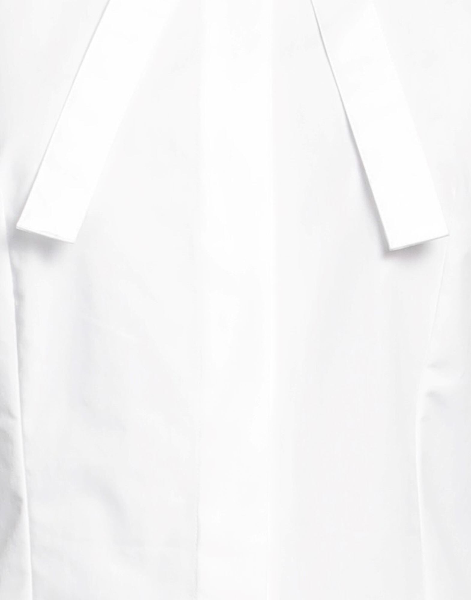 White Women's Solid Color Shirts & Blouses - 4