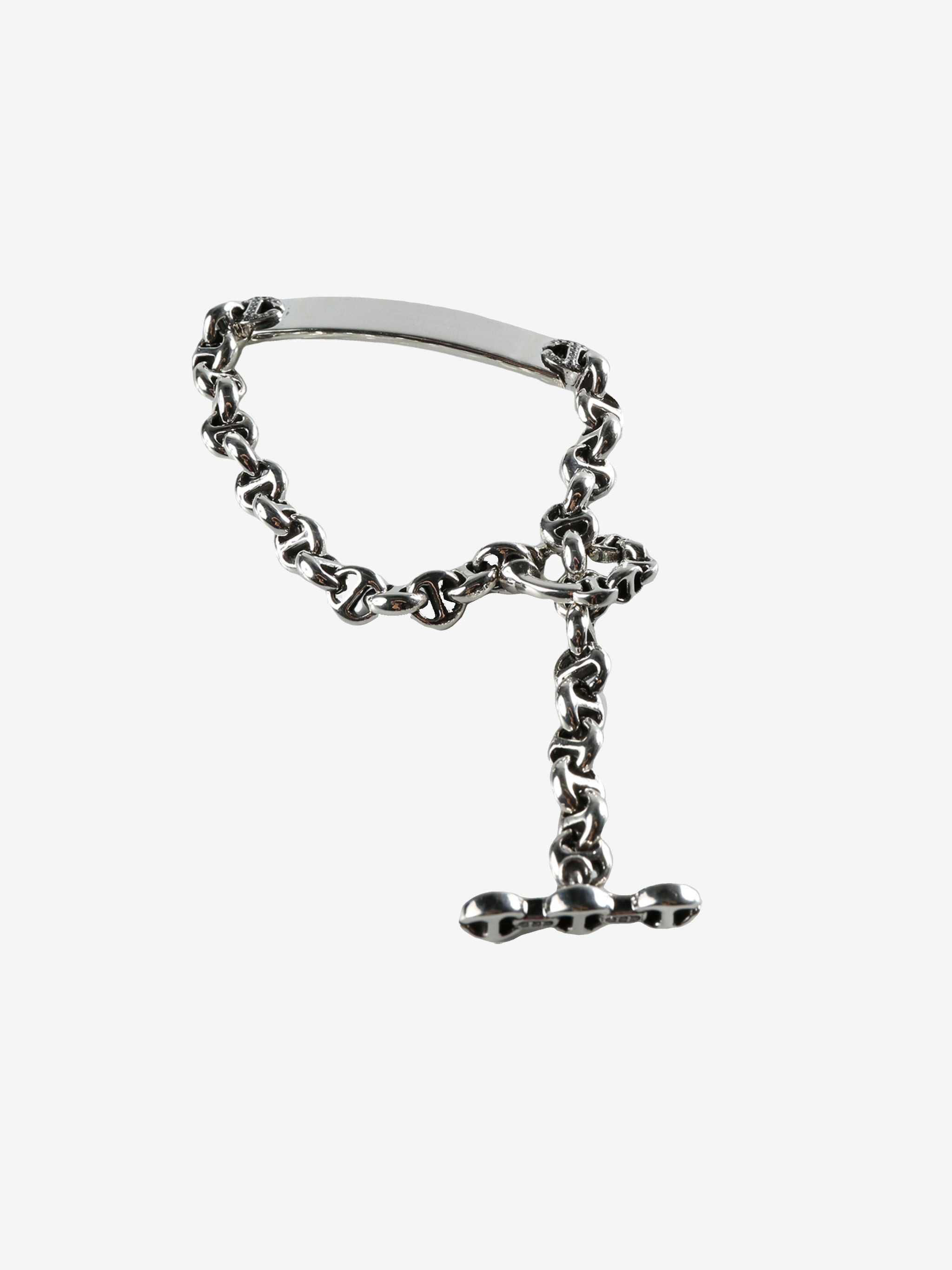 HOORSENBUHS - Sterling Silver Open Link Monogram Bracelet - 2