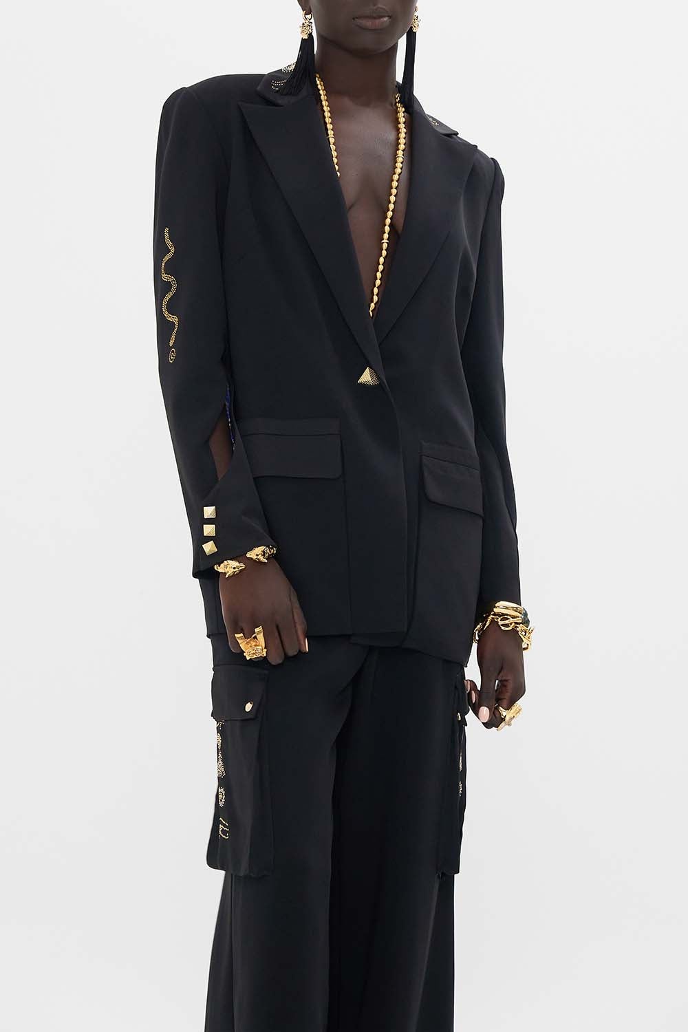 JACKET WITH SLEEVE CUT OUT DETAIL - 5