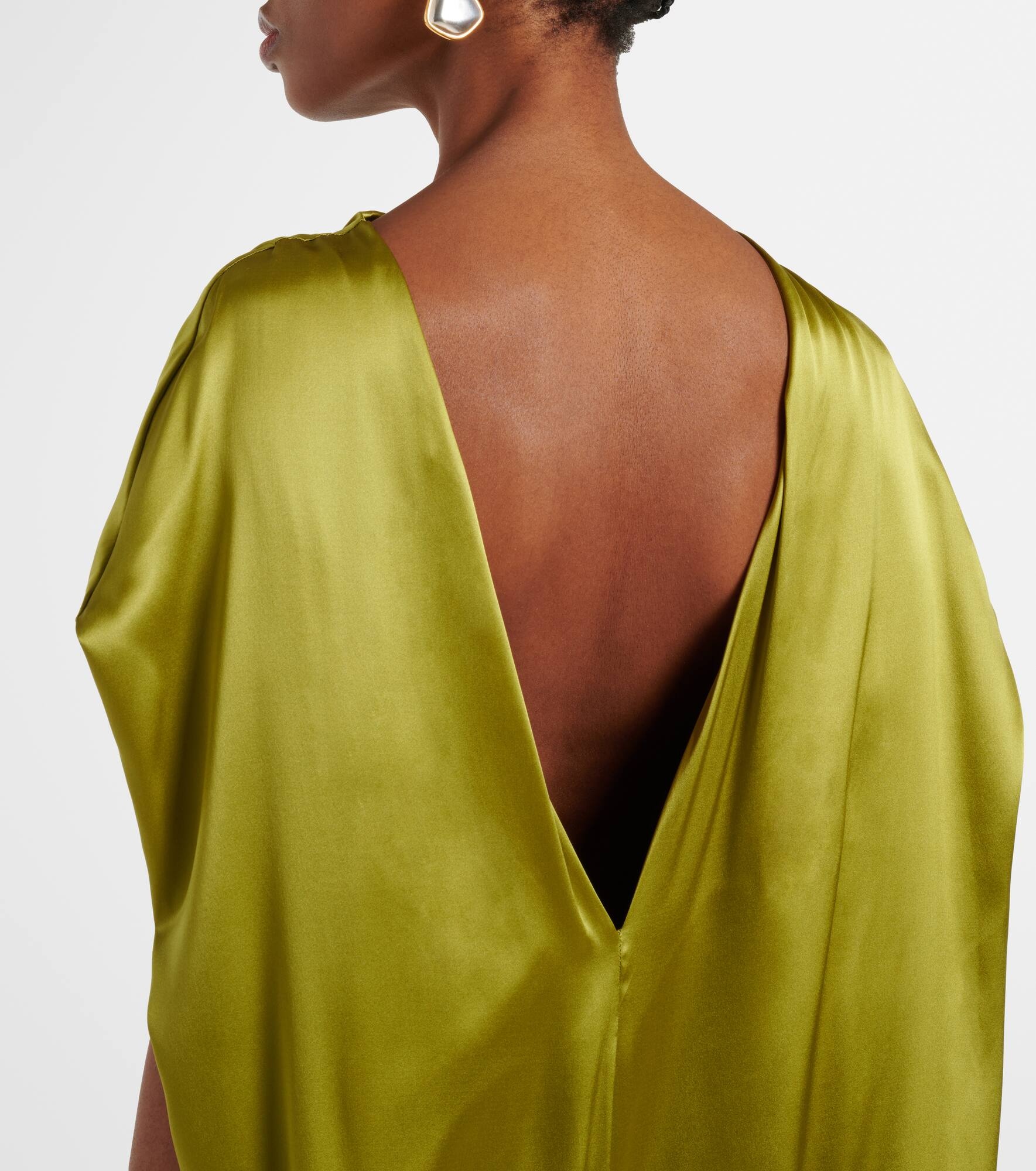 Silk-blend satin gown - 6