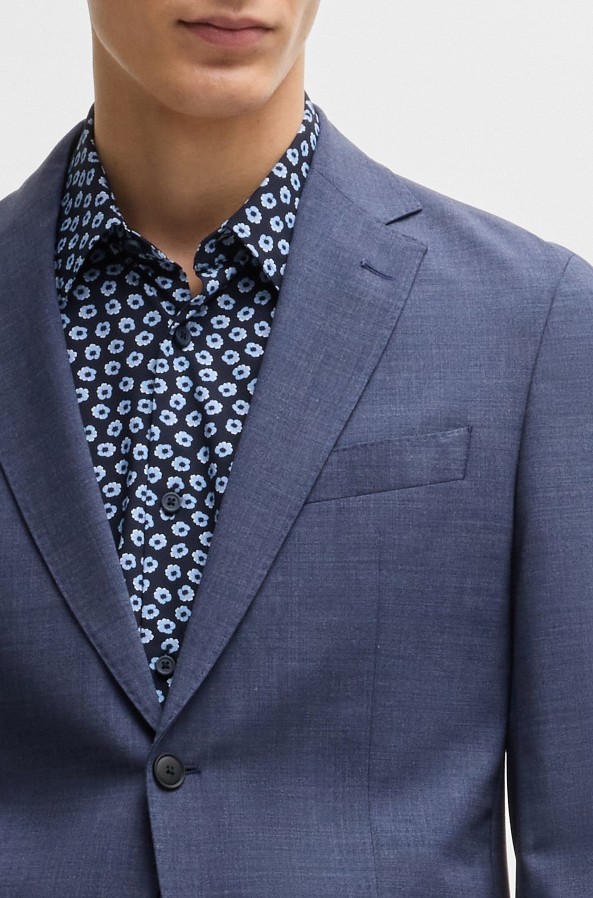 SLIM-FIT SHIRT IN FLORAL-PRINT PERFORMANCE-STRETCH JERSEY - 6