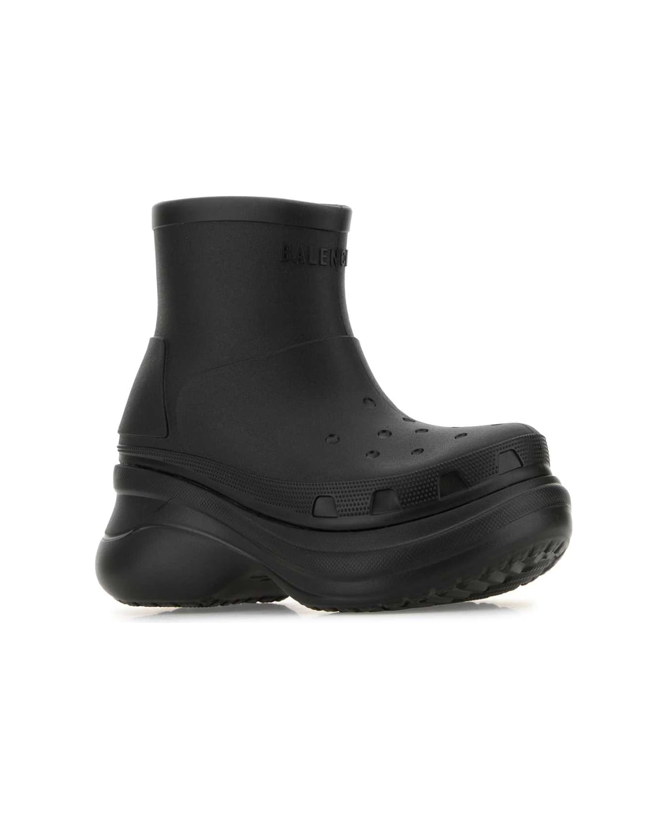 Black Rubber Crocs Ankle Boots - 2