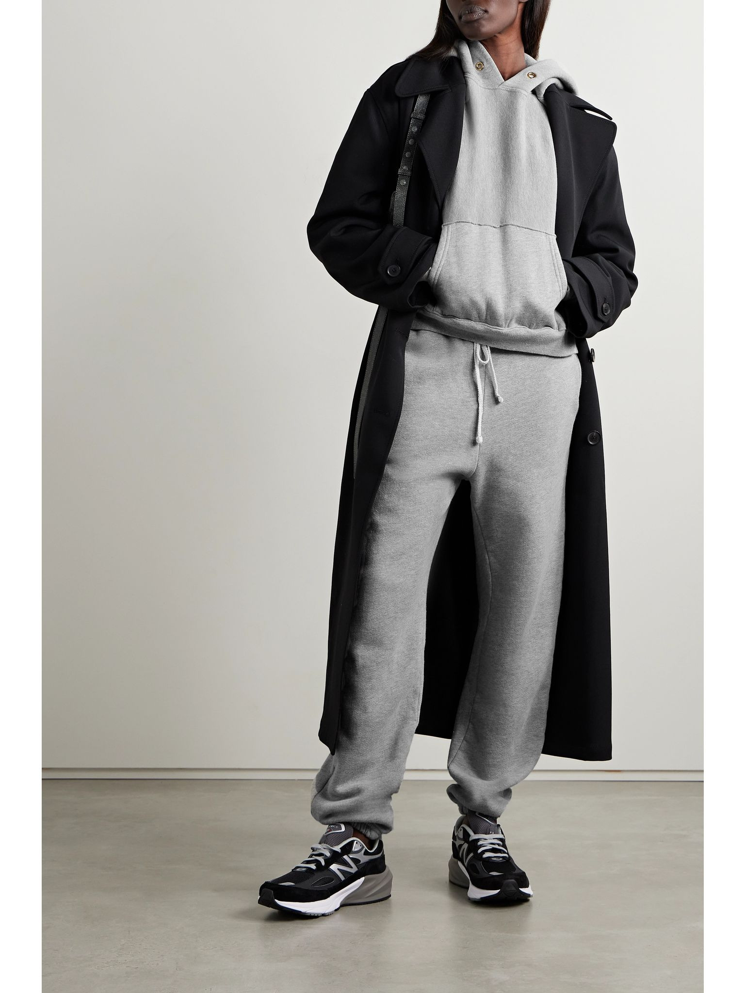 Cara cropped cotton-jersey hoodie Gray - 2