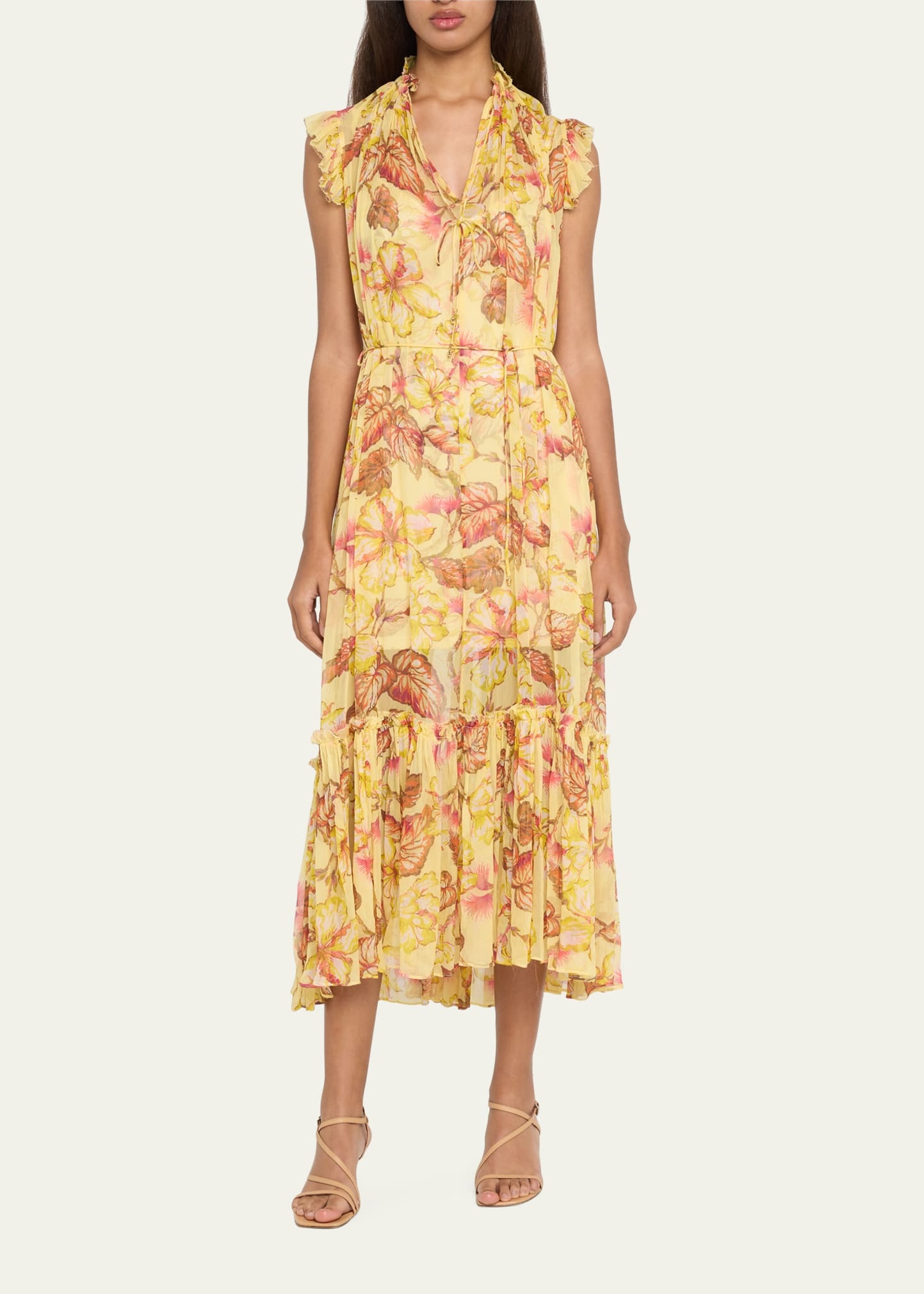 Matchmaker Floral Flutter Midi Dress - 2