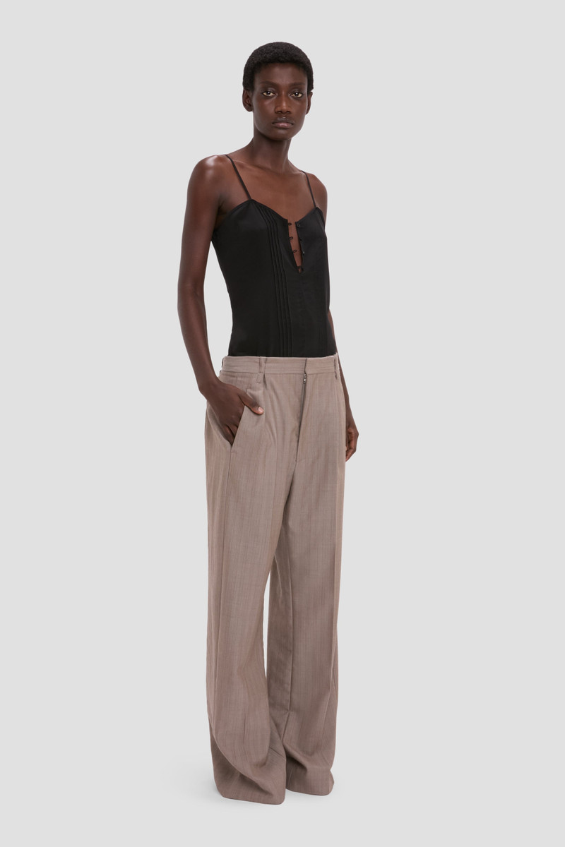 Pleated Waist Trouser In Limestone 3