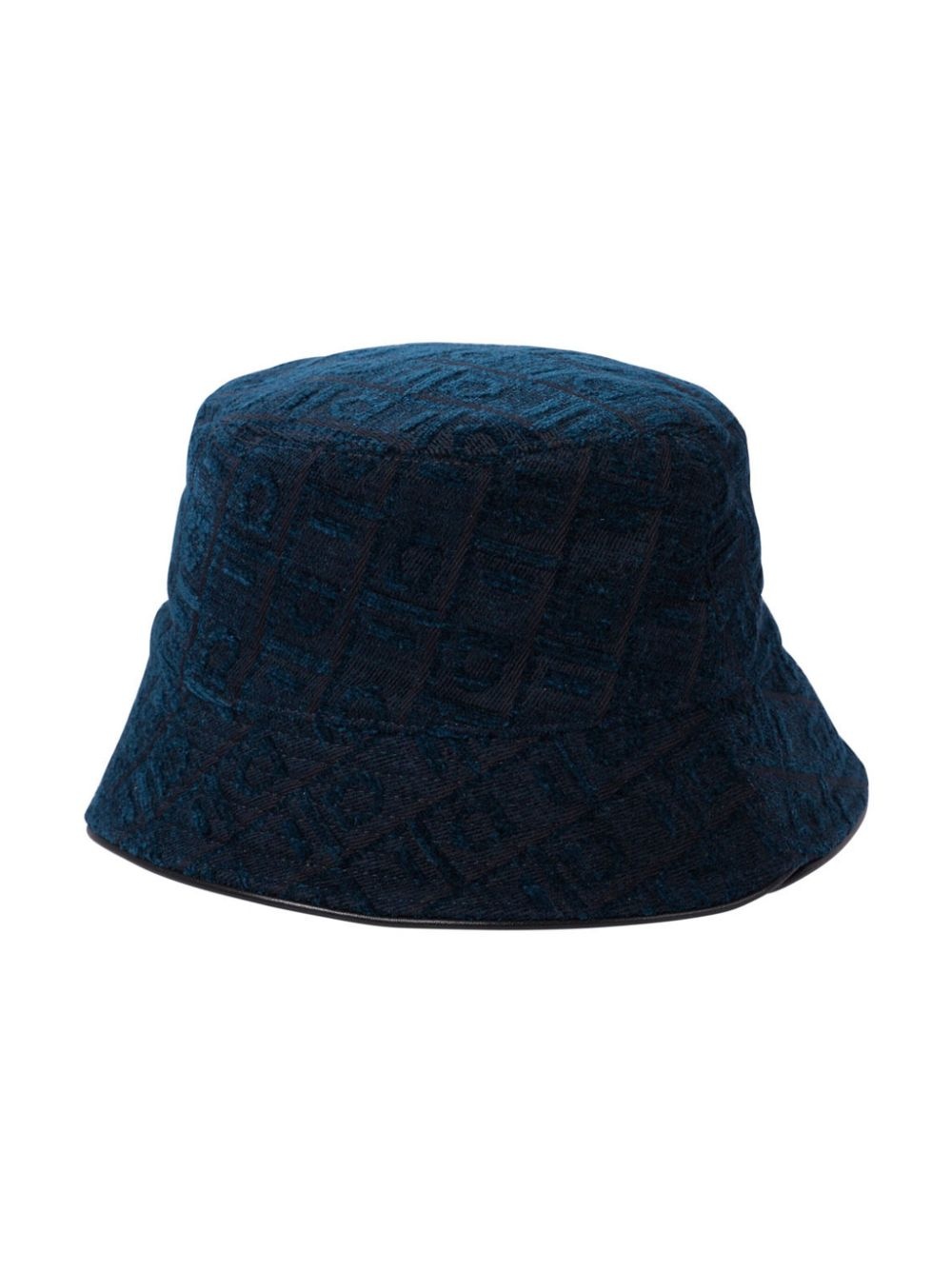 logo velvet bucket hat - 3