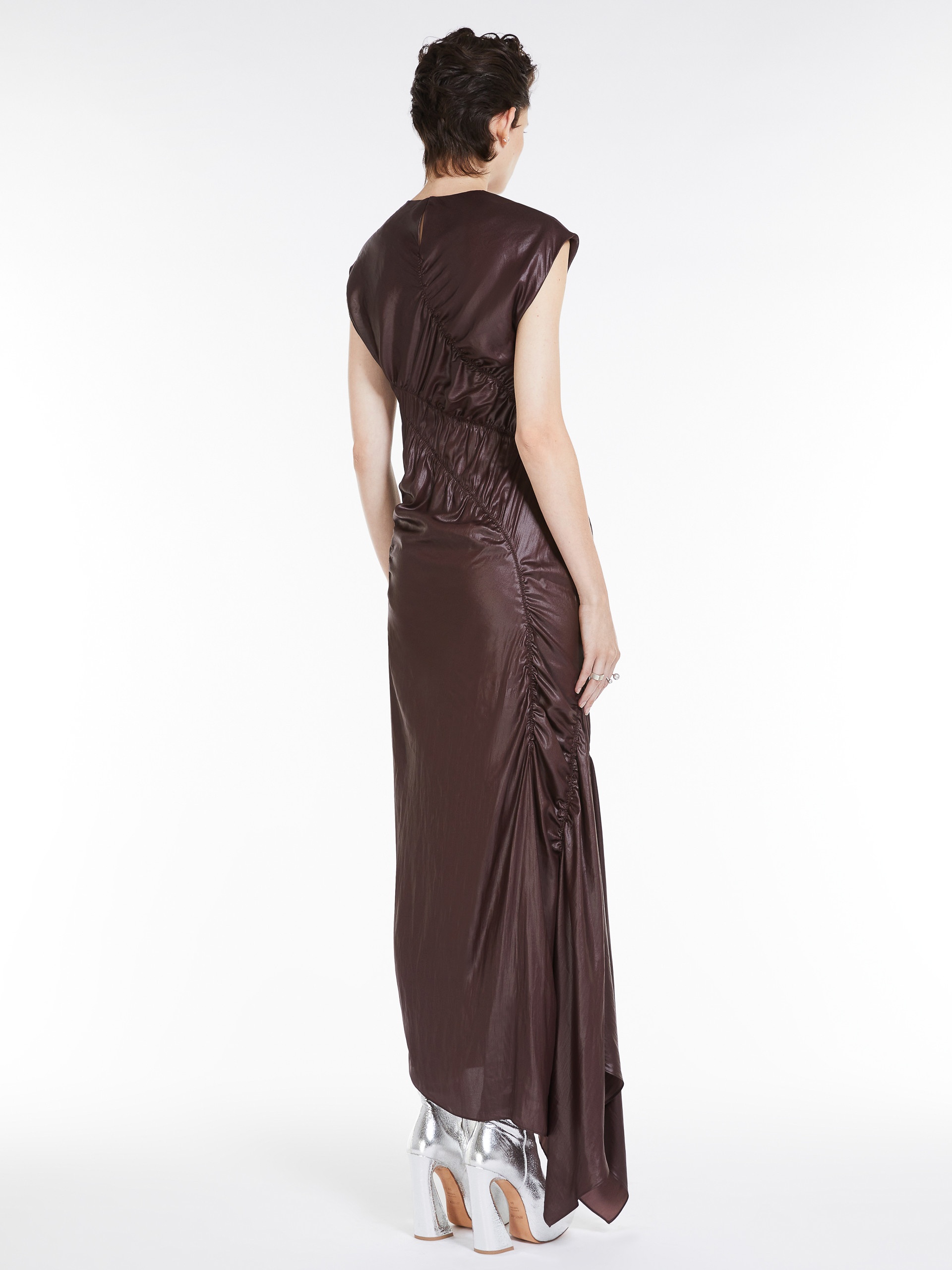 GUELFO Gathered sleeveless dress - 4