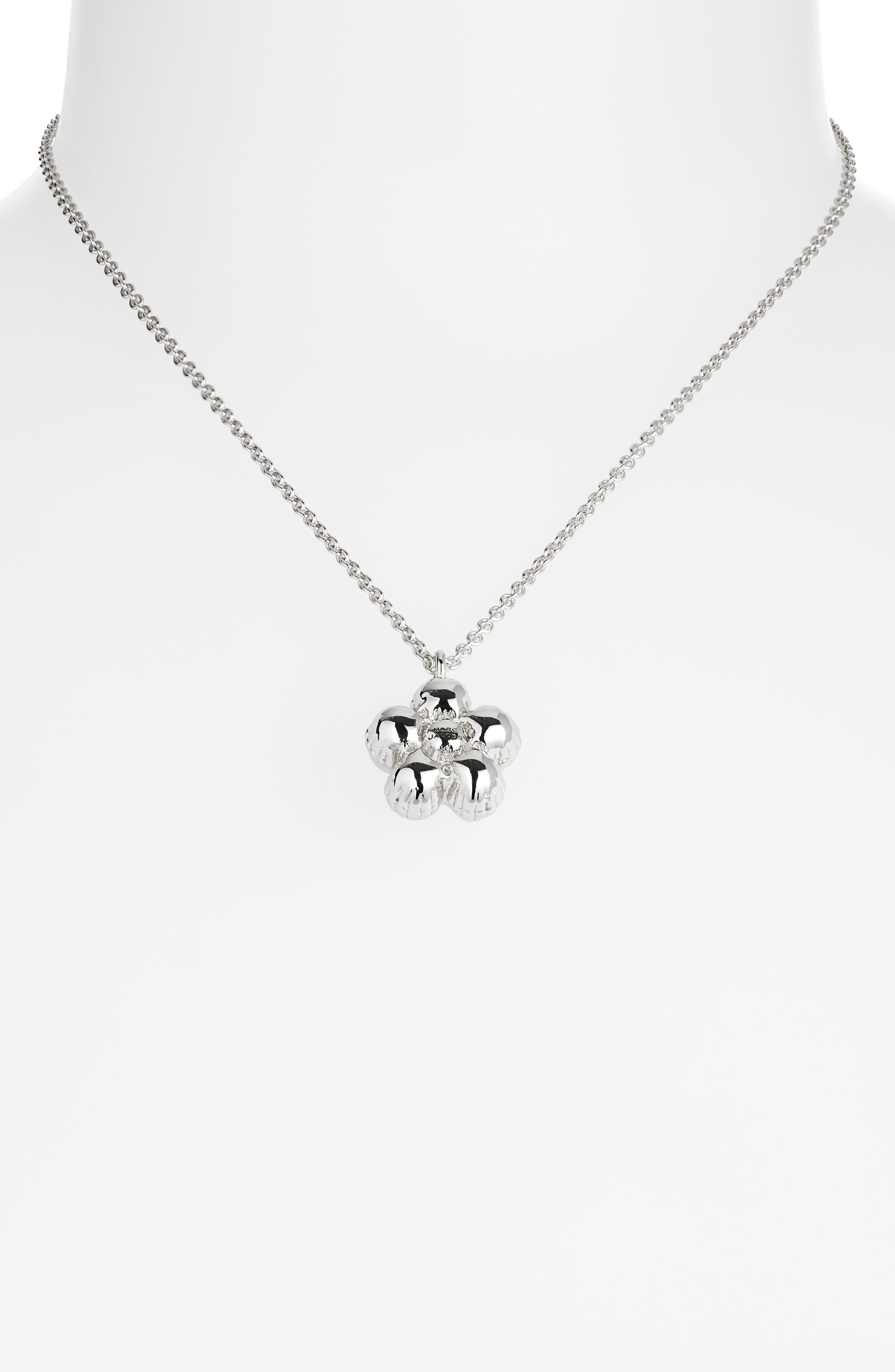 Marc Jacobs Daisy Balloon Pendant Necklace in Light Antique Silver at Nordstrom - 2