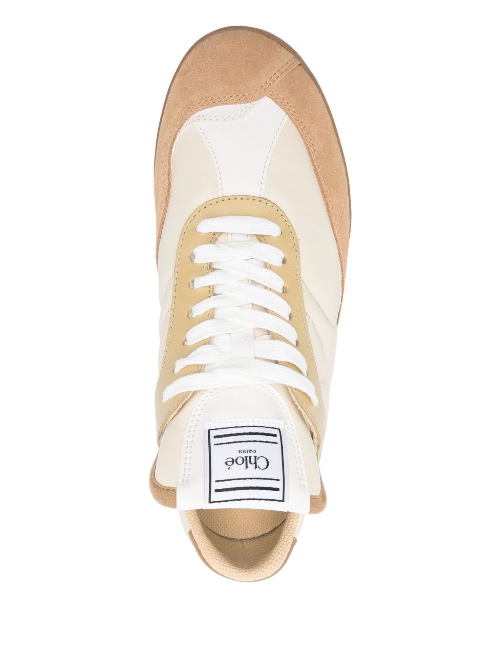 quilted-panel sneakers - 4