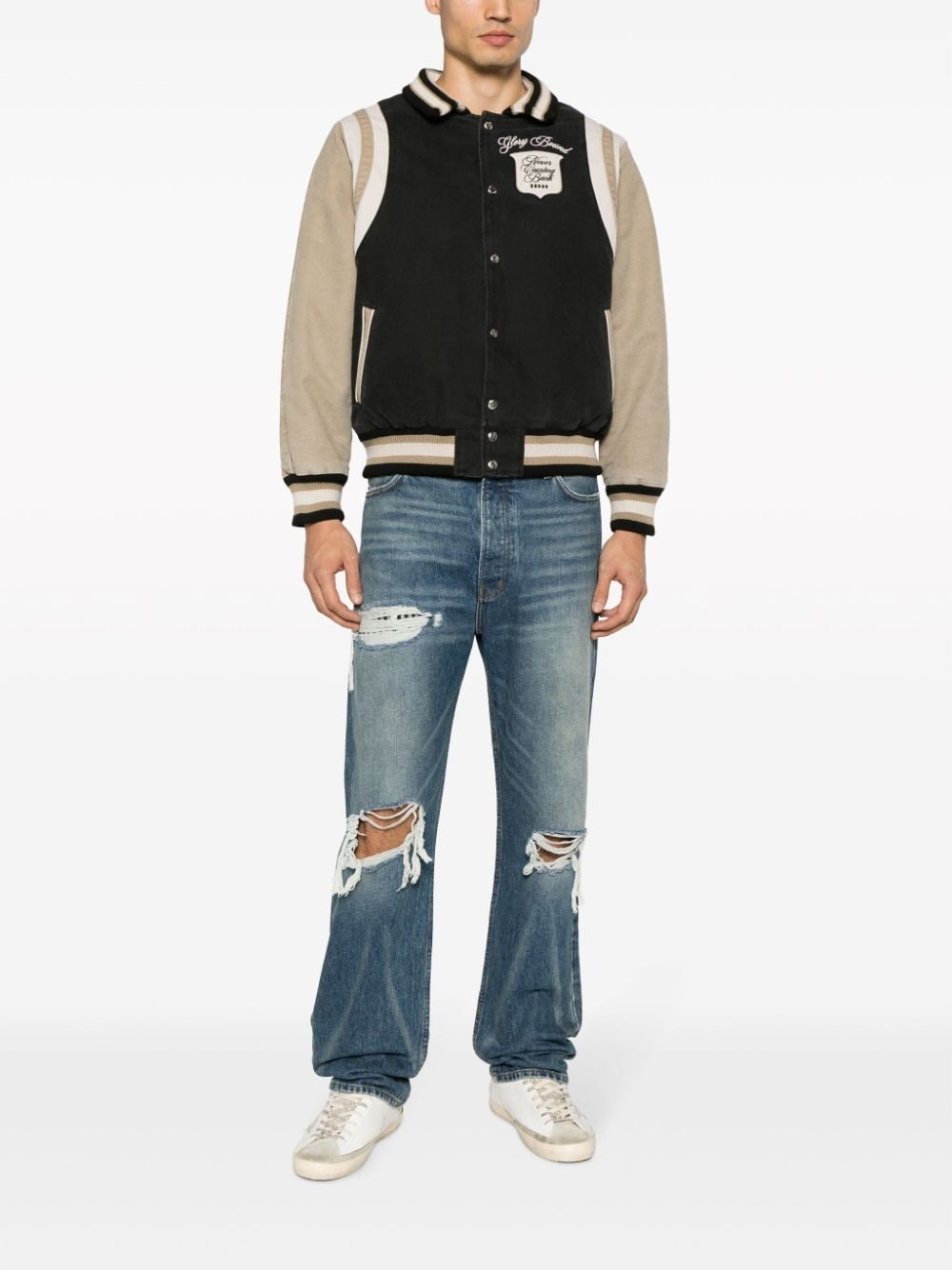 Boxer distressed straight-leg jeans - 2