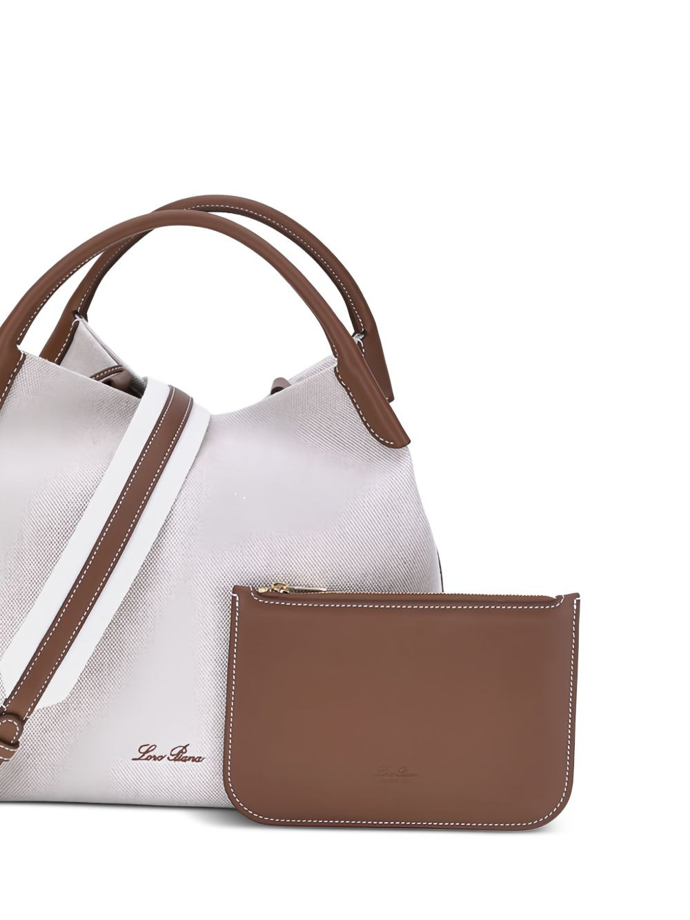 Bale leather-trimmed fabric tote bag - 3