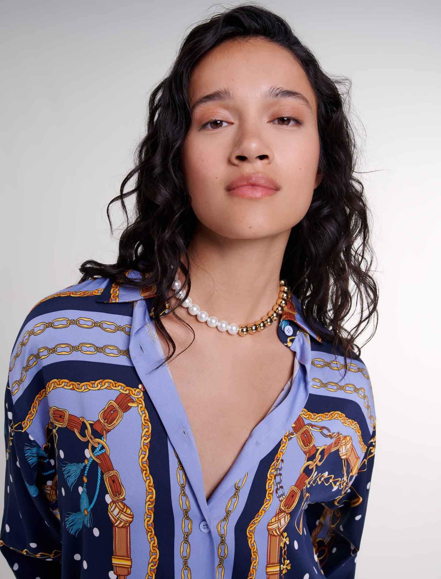 Satin-effect patterned shirt - 6