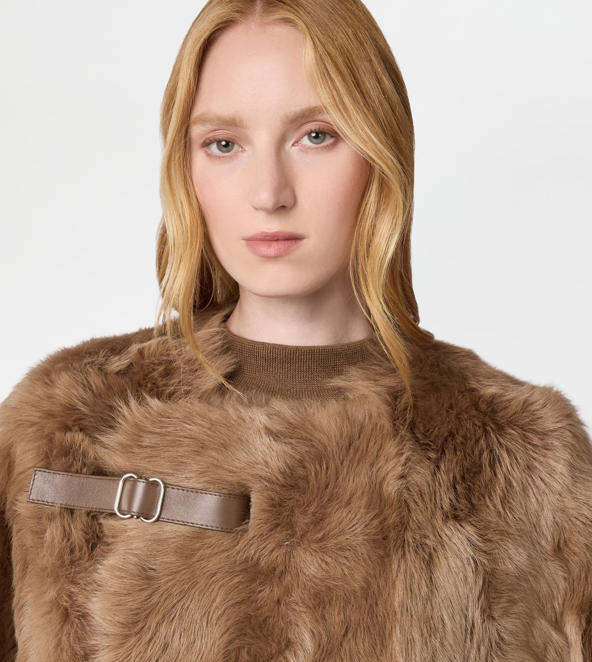 OVER COAT IN SHEARLING - BROWN - 5