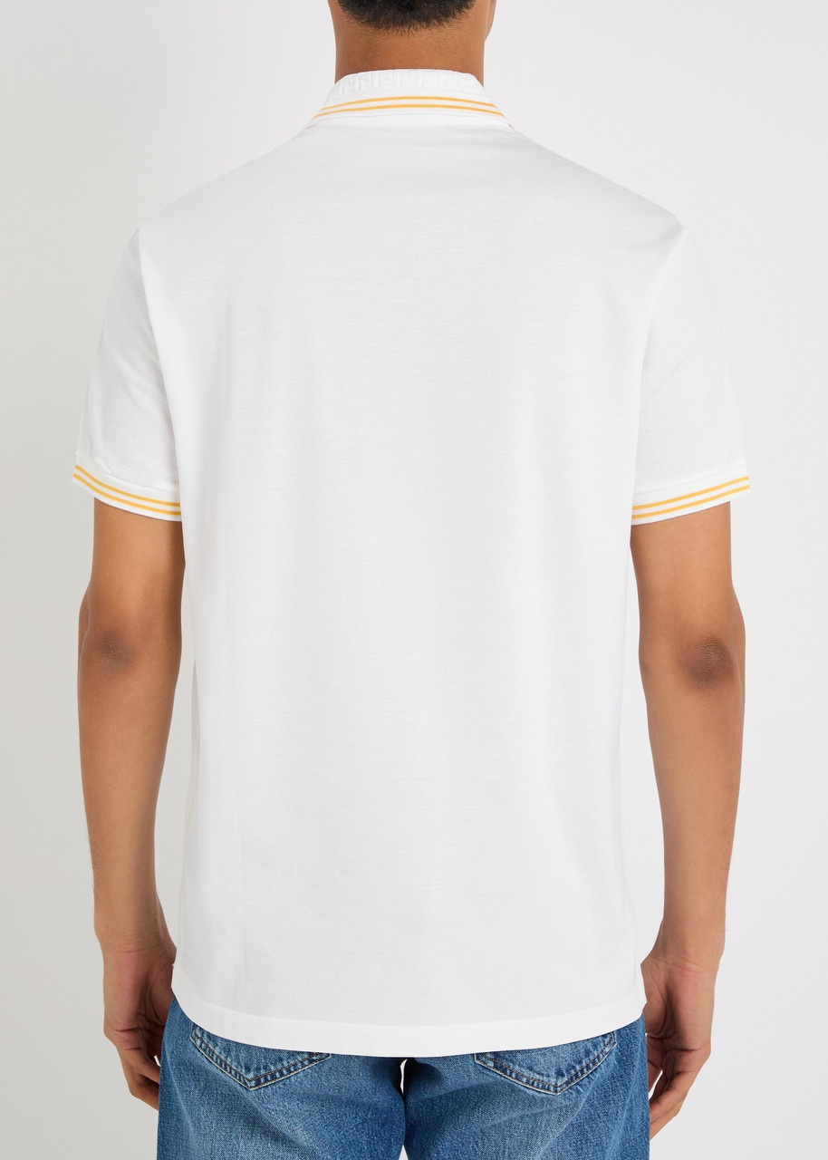 Versace Logo-embroidered Cotton Piqué Polo Shirt - 3