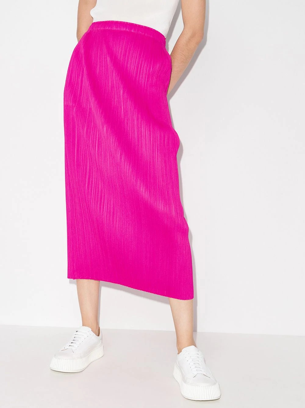 plissé midi skirt - 2