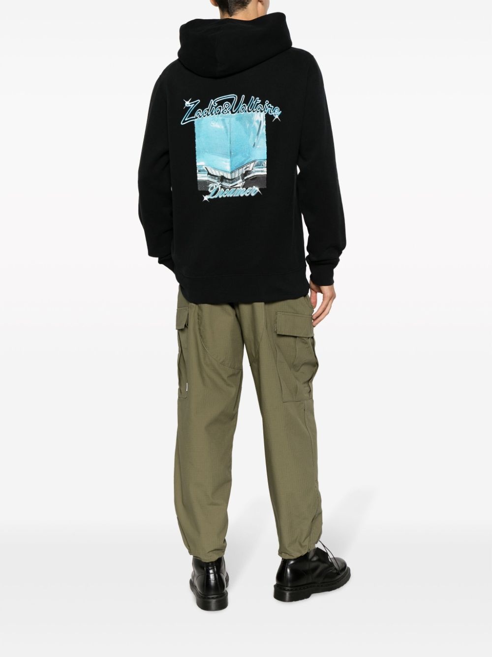 Sanchi photograph-print cotton-blend hoodie - 2