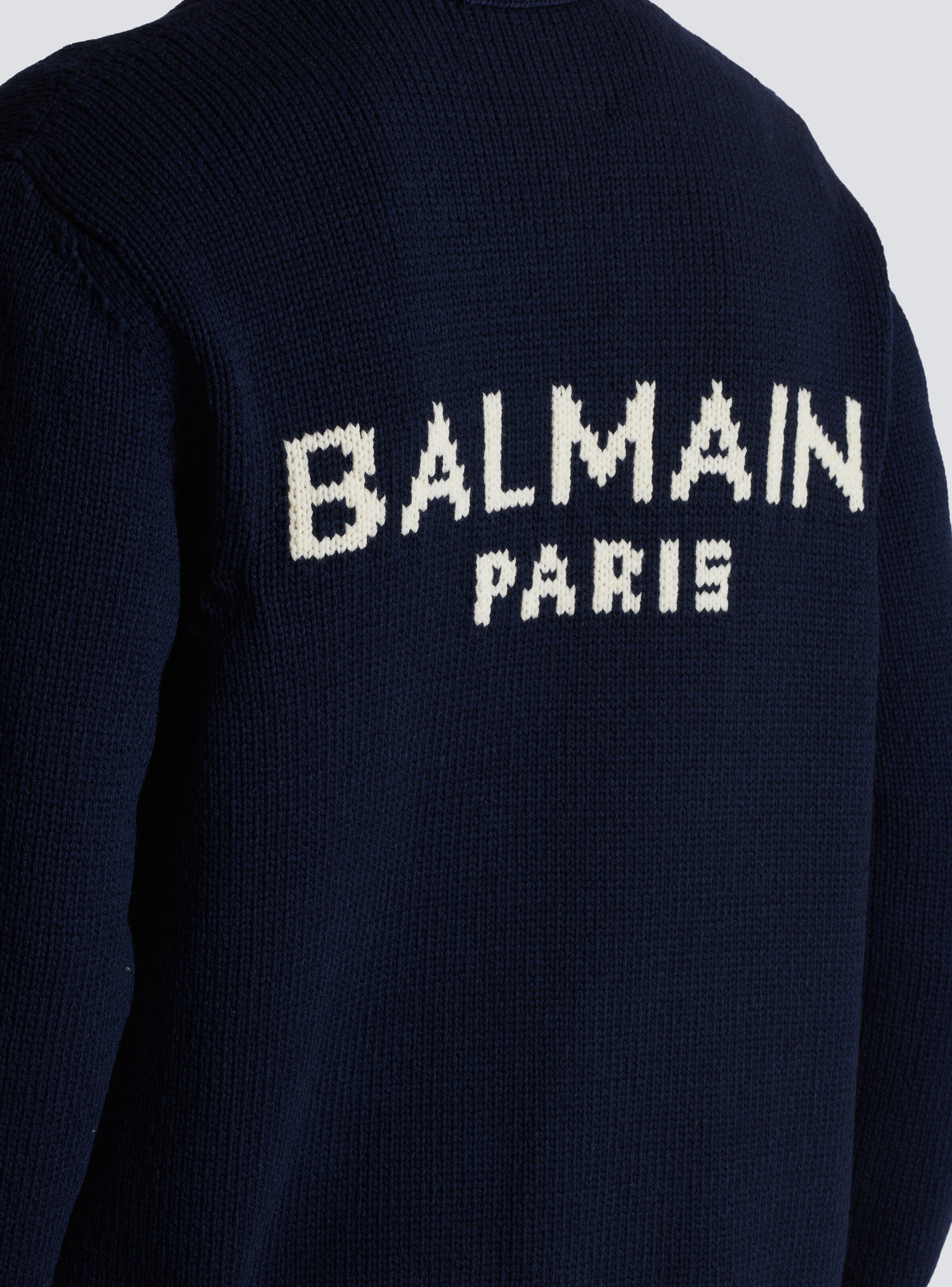 Balmain Paris logo knit cardigan - 9