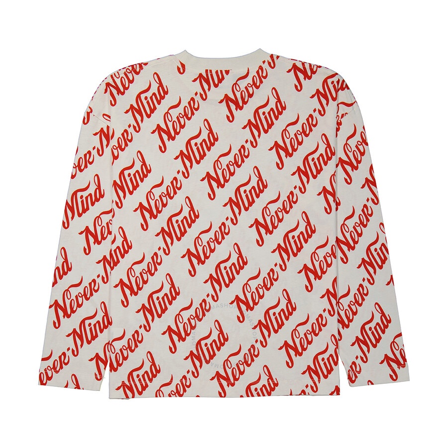 Etudes Men's Spirit Long Sleeved Nevermind Allover Logo T-Shirt - 2