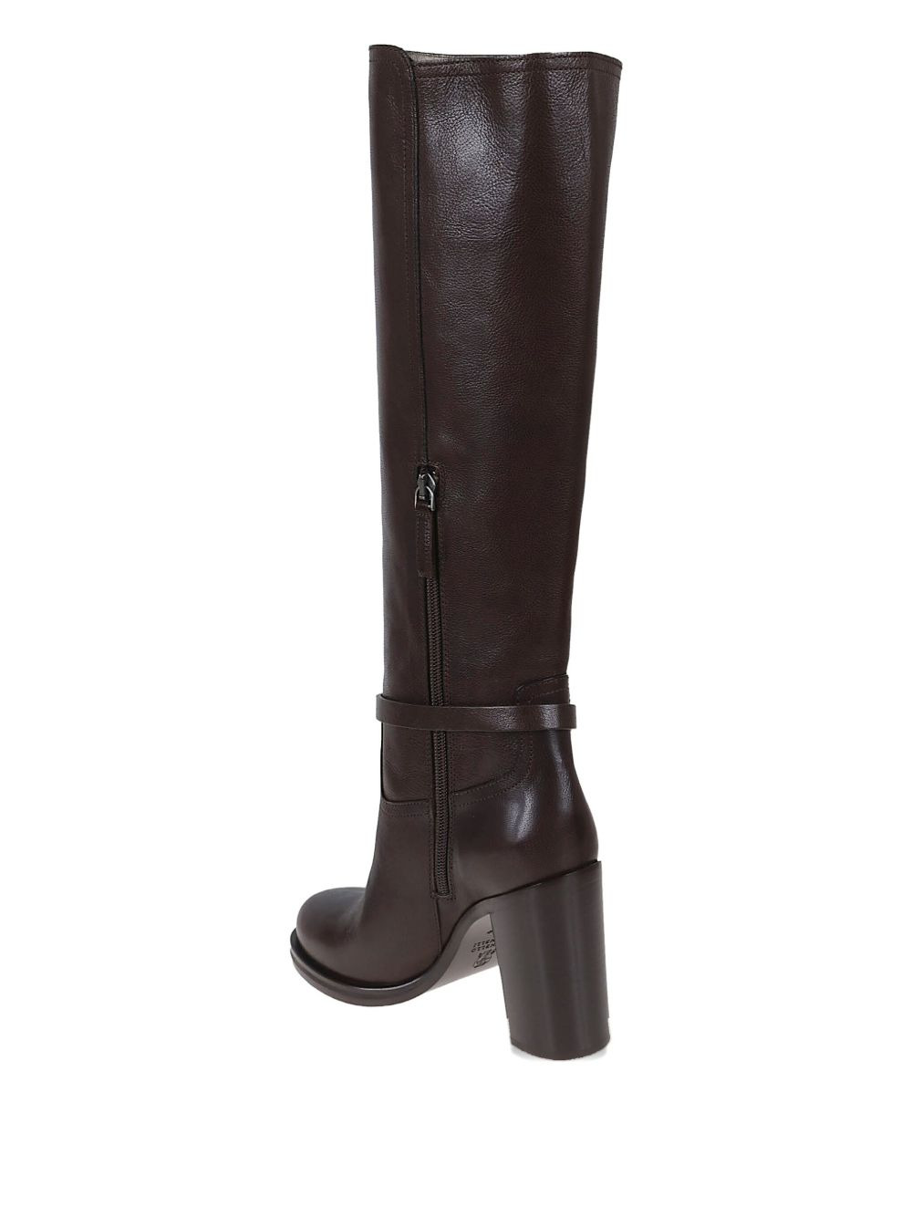 100mm buckle-strap leather boots - 3