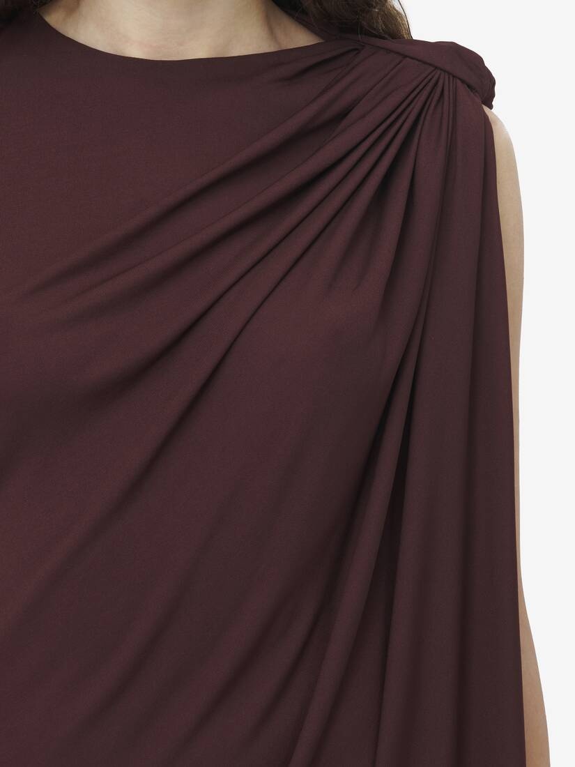 Draped Midi Dress - 5
