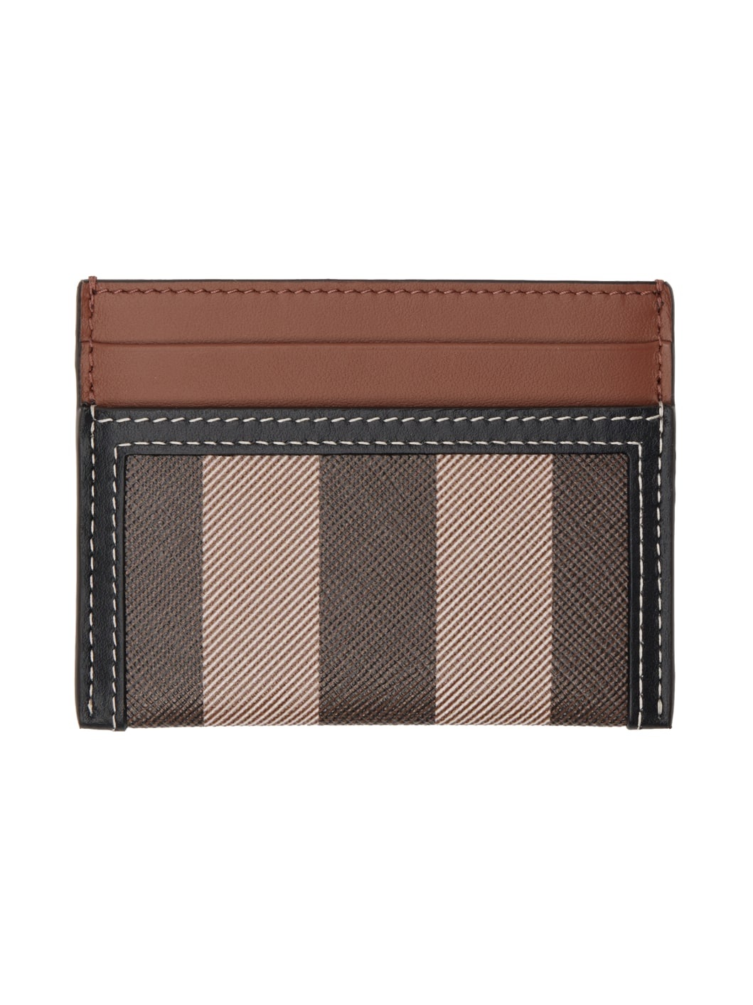 Brown Check & Two-Tone Card Holder - 1