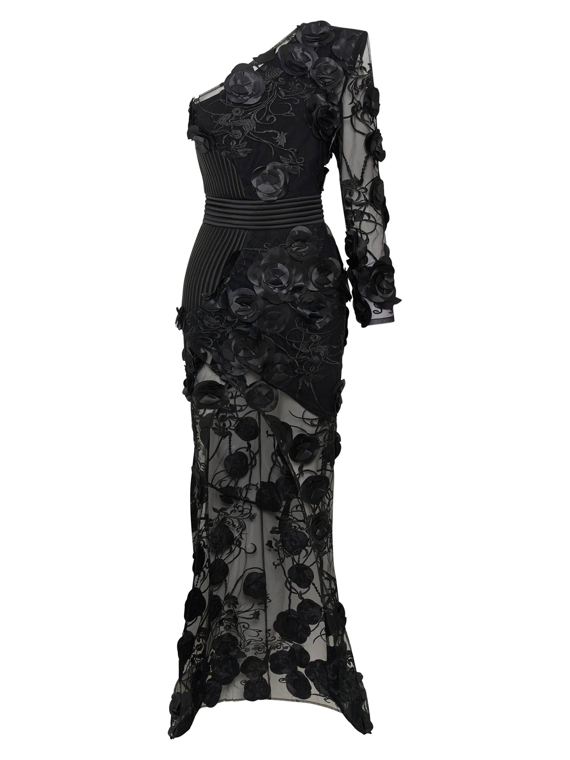 Women's I Found Love One-Shoulder Gown - Black - 1