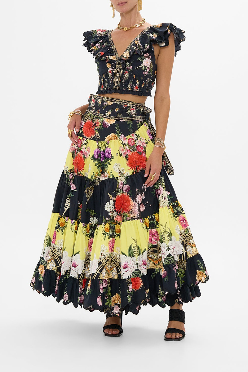CAMILLA WRAP SKIRT WITH GATHERED PANELS outlook