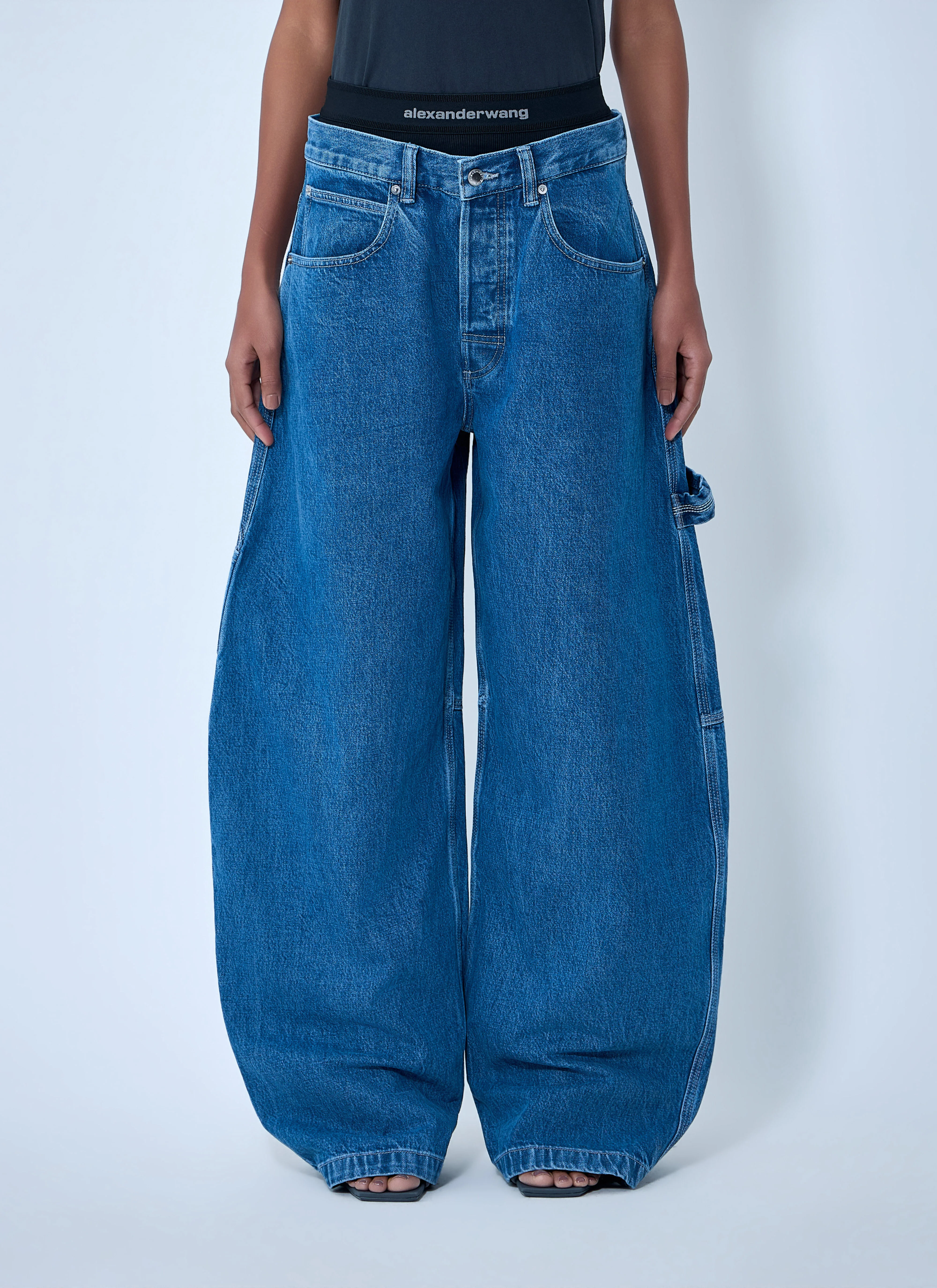 Logo Motif Denim Jeans - 1