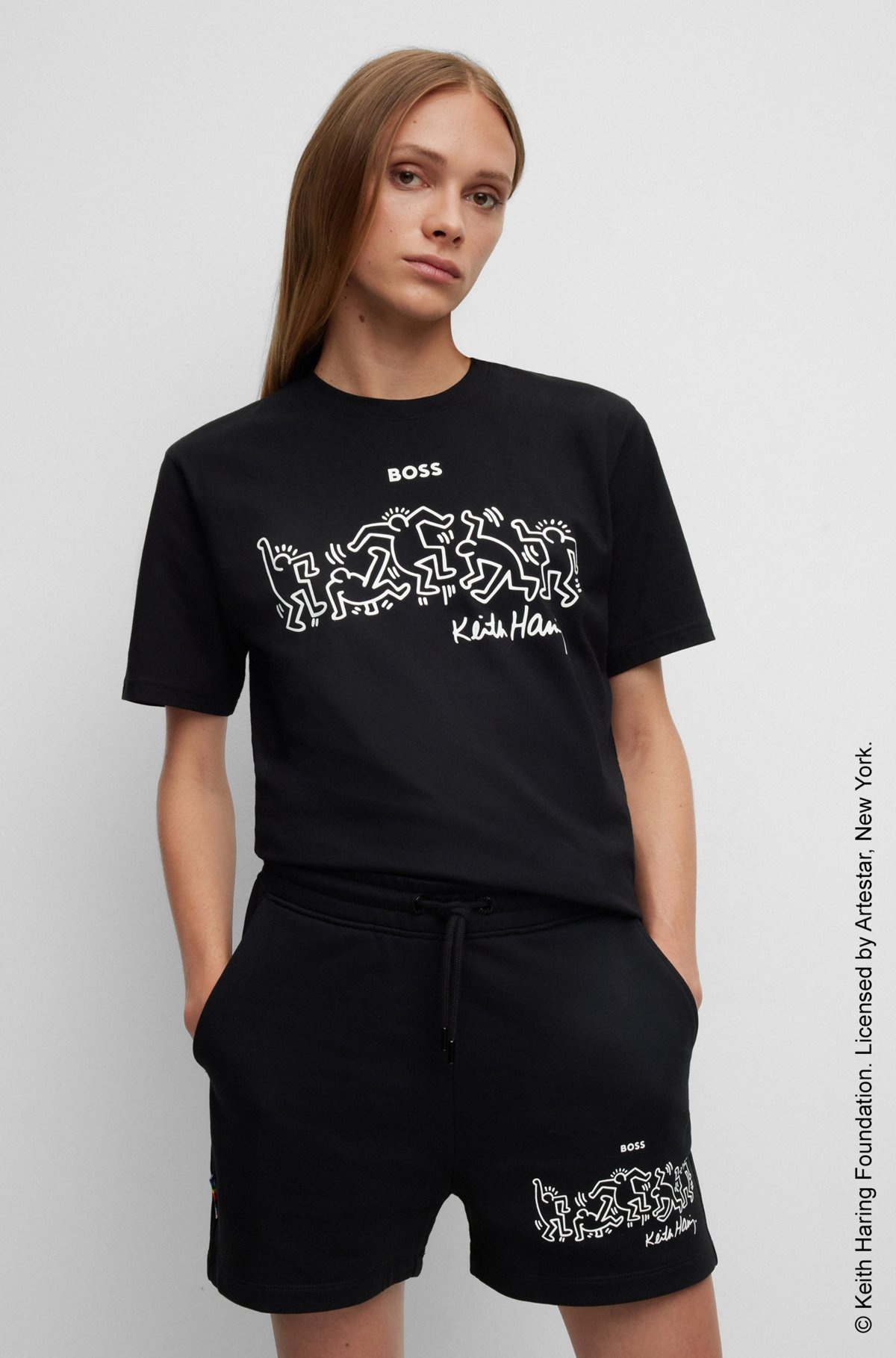 BOSS X KEITH HARING GENDER-NEUTRAL T-SHIRT WITH SPECIAL LOGO ARTWORK - 3
